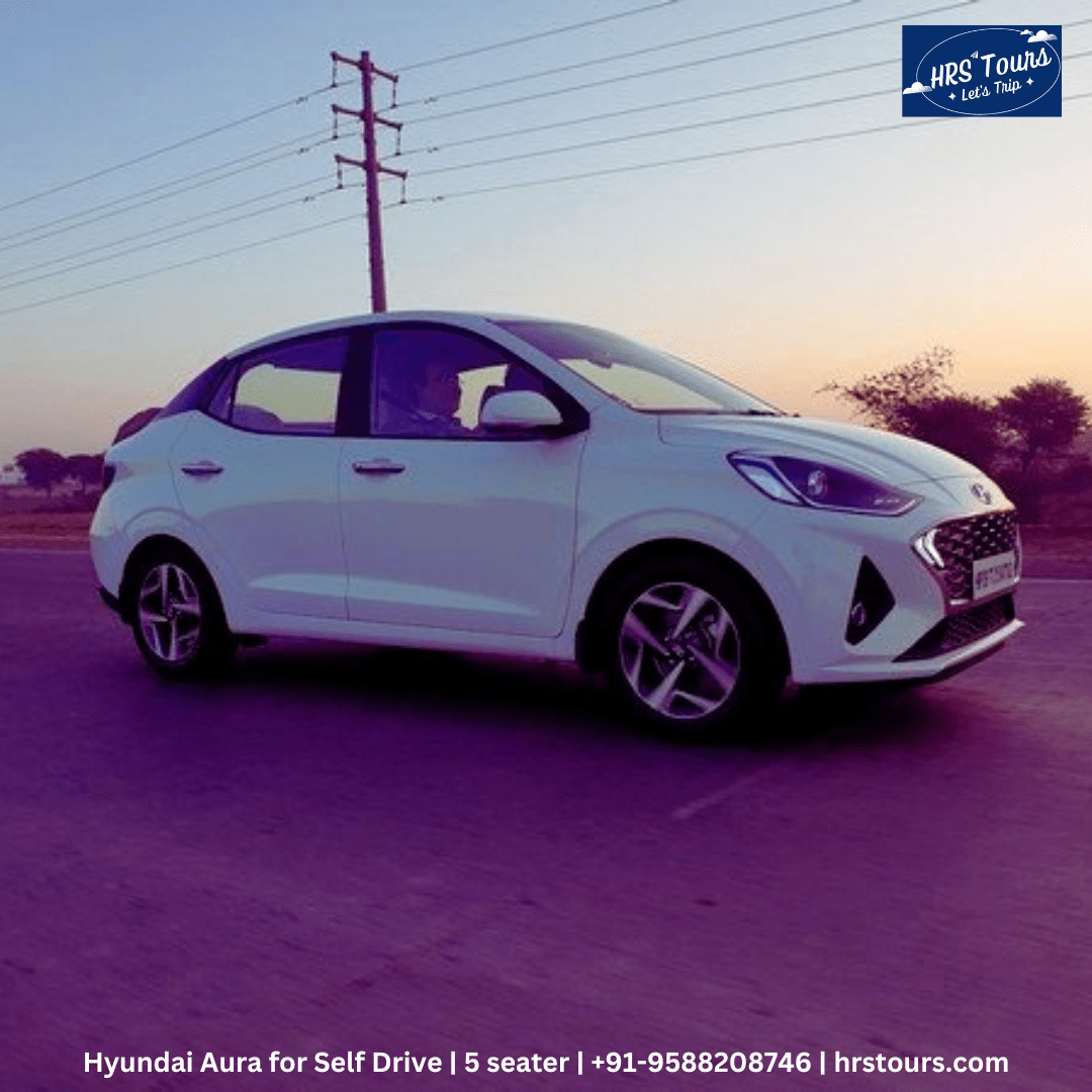 Hyundai Aura for Self Drive car in jodhpur rajasthan by hrs tours rihanshu dhawan 9588208746-min