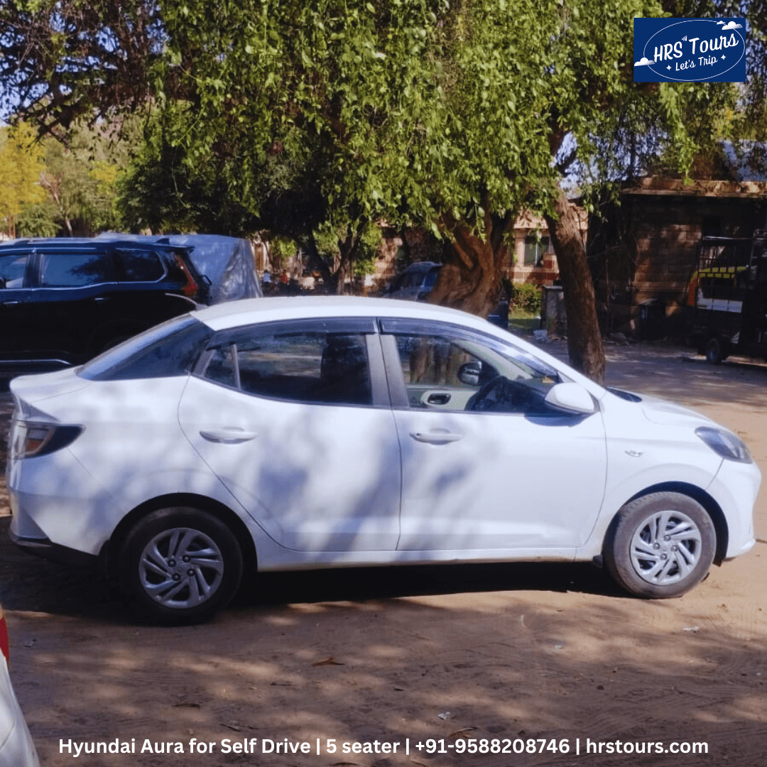 Hyundai Aura Car on Rent in jodhpur rajasthan self drive car in jodhpur 9588208746