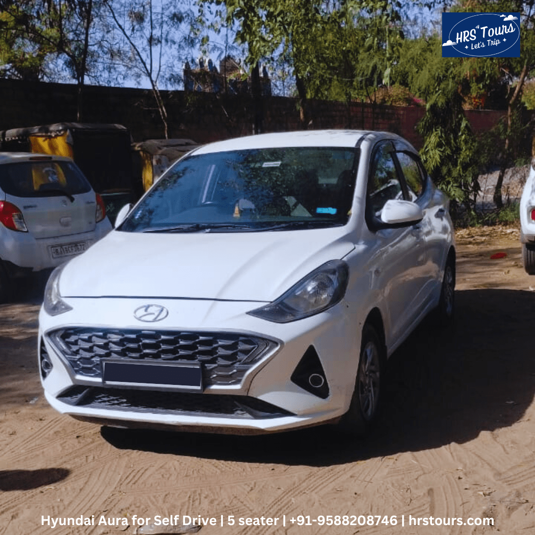 Hyundai Aura Car on Rent in jodhpur rajasthan self drive car in jodhpur 9588208746