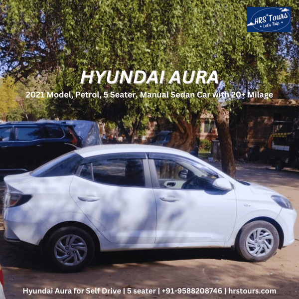 Hyundai Aura for Self Drive car in jodhpur rajasthan by hrs tours rihanshu dhawan 9588208746 (3)-min