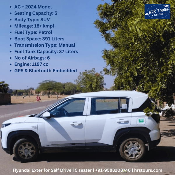 Hyundai Exter for Self Drive car in jodhpur rajasthan by hrs tours rihanshu dhawan 9588208746 (2)-min